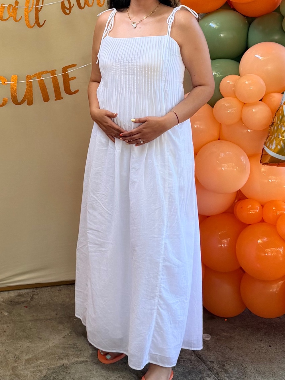Abercrombie & Fitch White Maxi Sundress